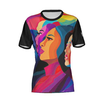 Queen Swish Empowered Women SS Cropped Collar Performance Tee