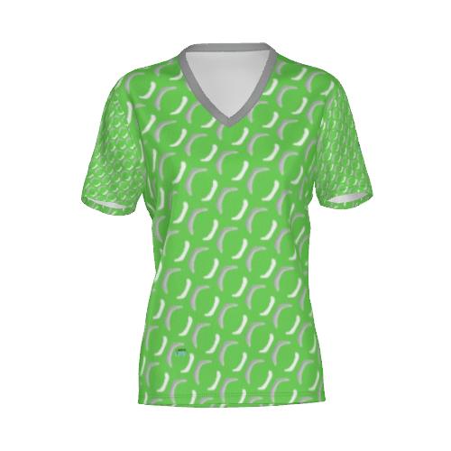 Apple Green Dimples SS V-Neck Golf Tee