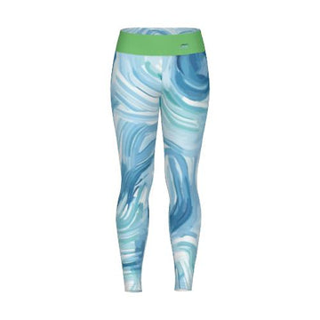 Blue Whirlwind Performance Leggings