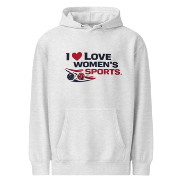 I Love Women's Sports Grey Pull-over Hoodie