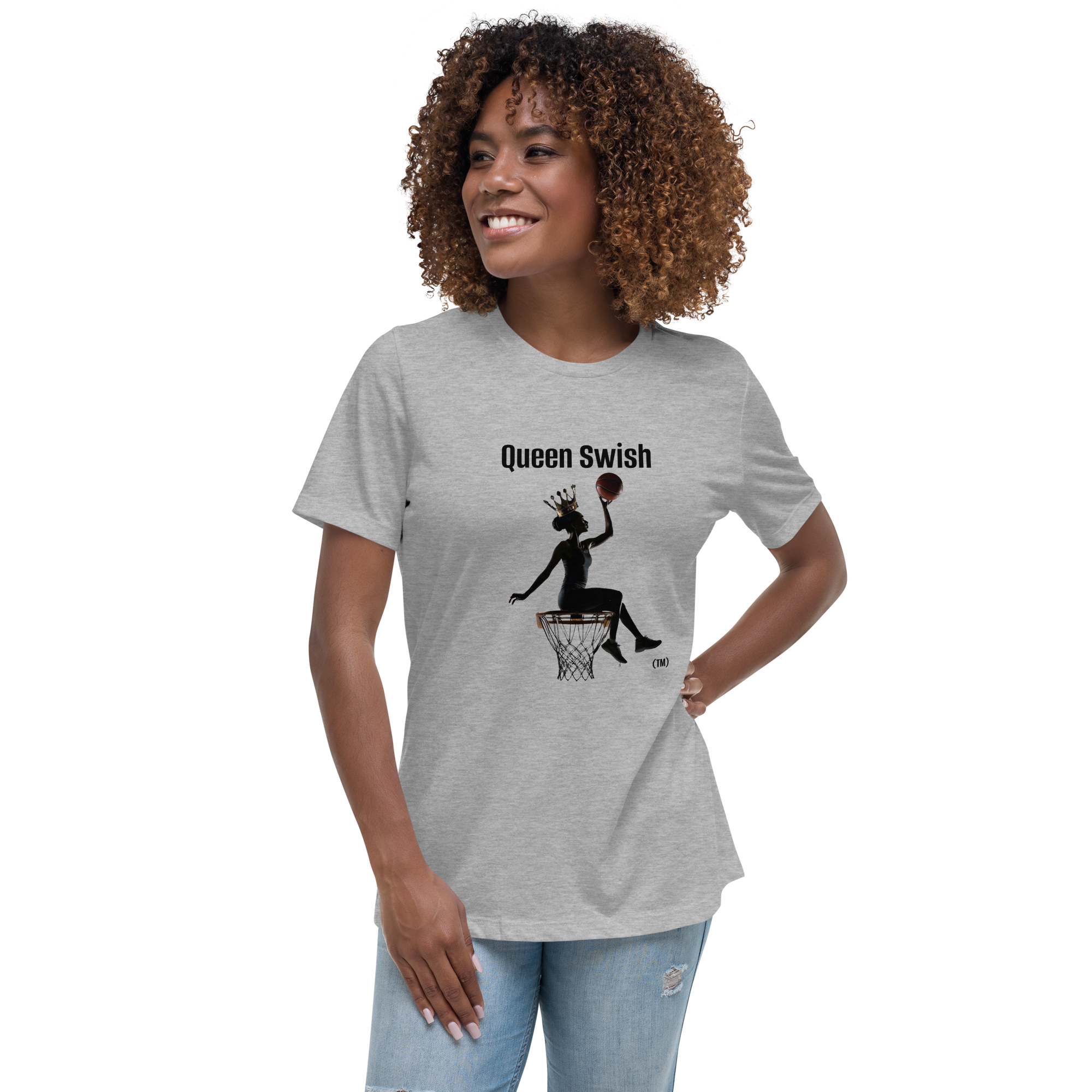 Queen Swish Logo Relaxed Fit  T-Shirt