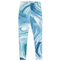 Blue Whirlwind Graphic Yoga Leggings Be comfortable in the Blue Whirlwind leggings made of polyester/spandex. They pair perfectly with the Blue Whirlwind Long Sleeve V-neck Tee. Women Go Swish