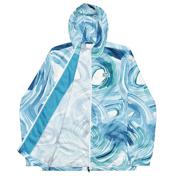Lightweight Windbreaker - Blue Whirlwind Experience maximum comfort on windy, rainy, and sunny days with our Blue Whirlwind lightweight windbreaker! Made of water-resistant fabric and featuring a breathable mesh lining, this versatile windbreaker effortle