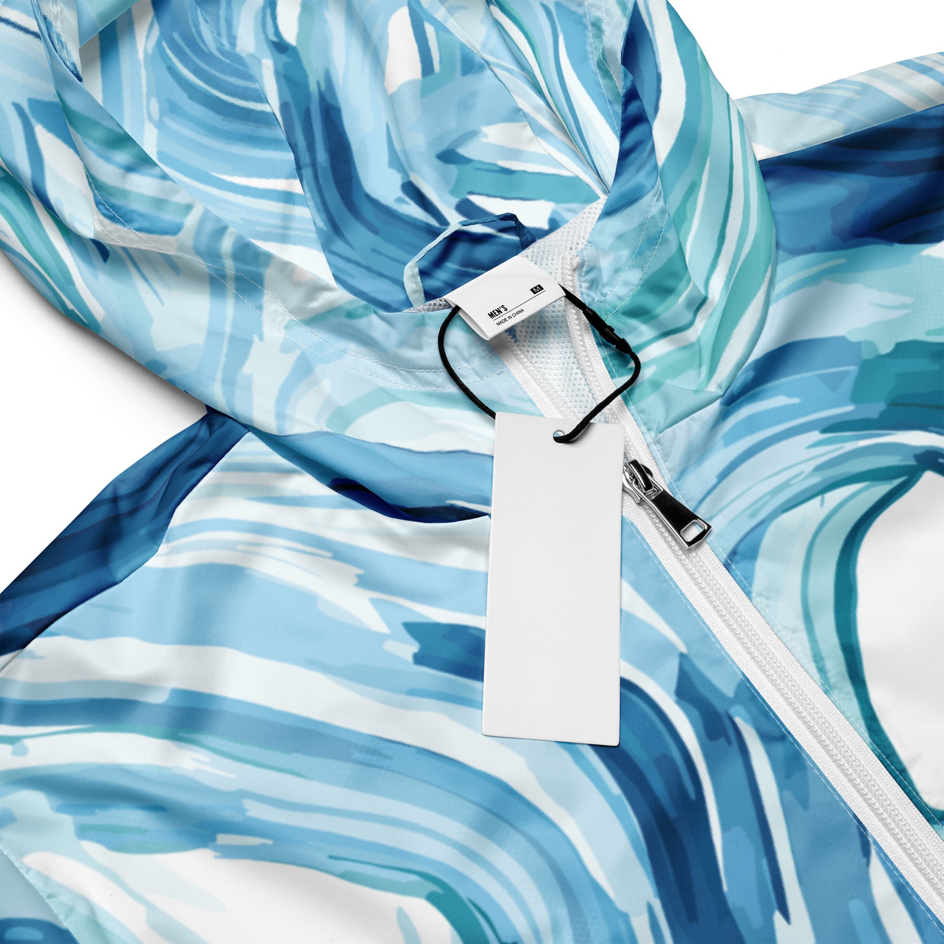 Lightweight Windbreaker - Blue Whirlwind Experience maximum comfort on windy, rainy, and sunny days with our Blue Whirlwind lightweight windbreaker! Made of water-resistant fabric and featuring a breathable mesh lining, this versatile windbreaker effortle