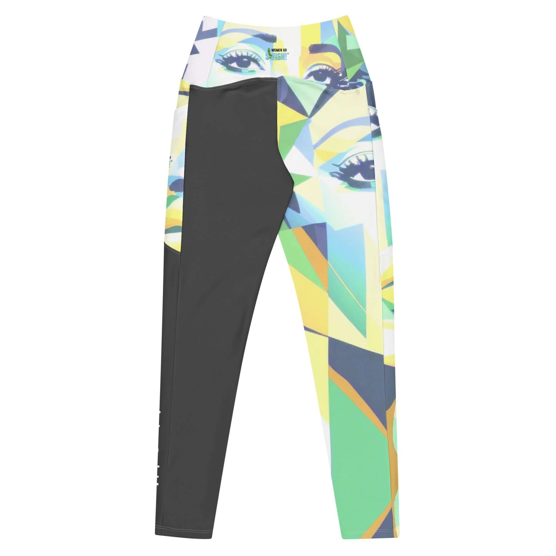 "All Hail to the Queen" Graphic Leggings with Pockets Elevate your style in the All Hail to the Queen leggings featuring two side pockets. Pair with the matching Long Sleeve Tee & Hoodie for a complete look. Women Go Swish