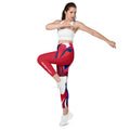Love Women's Sports - Red, White, and Blue Leggings with pockets Salute your love for women's sports in the beautiful red, white, and blue 