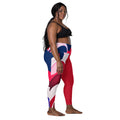 Love Women's Sports - Red, White, and Blue Leggings with pockets Salute your love for women's sports in the beautiful red, white, and blue 