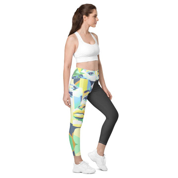 "All Hail to the Queen" Graphic Leggings with Pockets Elevate your style in the All Hail to the Queen leggings featuring two side pockets. Pair with the matching Long Sleeve Tee & Hoodie for a complete look. Women Go Swish