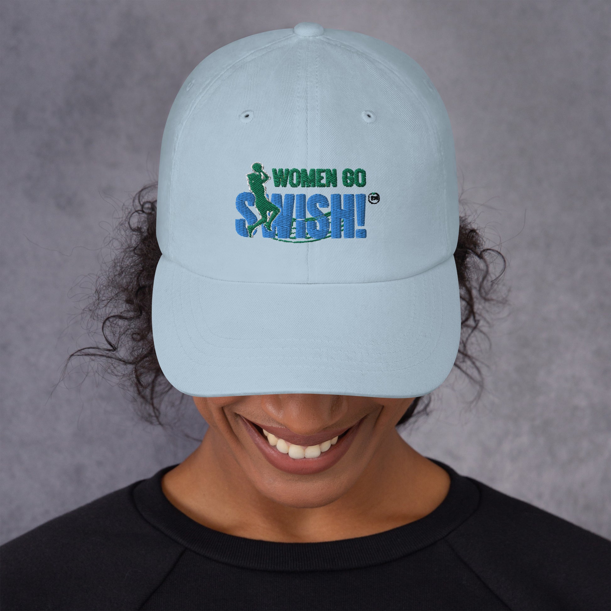Women Go Swish Logo Baseball Cap Make a stylish statement with the Women Go Swish Logo Baseball Cap! With multiple colors available, it pairs perfectly with your Women Go Swish apparel. With a 100% chino cotton twill, unstructured 6-panel construction, an