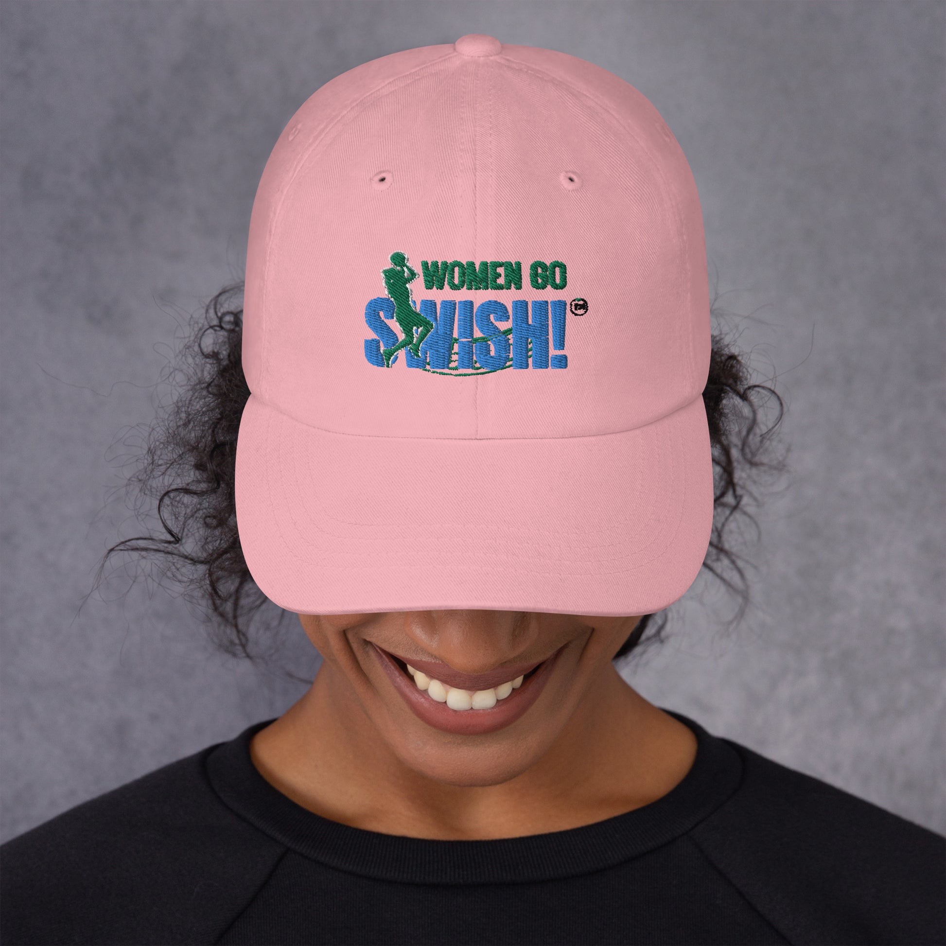 Women Go Swish Logo Baseball Cap Make a stylish statement with the Women Go Swish Logo Baseball Cap! With multiple colors available, it pairs perfectly with your Women Go Swish apparel. With a 100% chino cotton twill, unstructured 6-panel construction, an