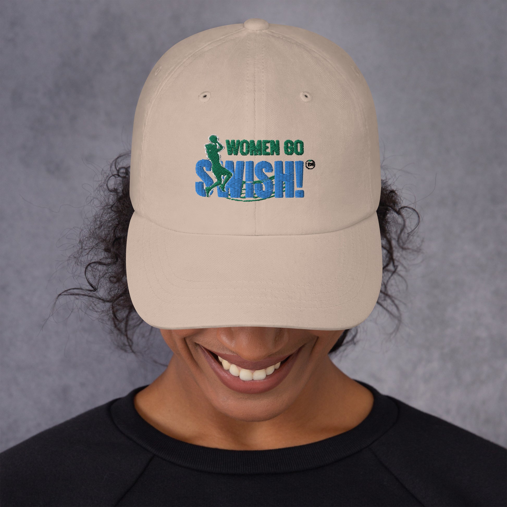 Women Go Swish Logo Baseball Cap Make a stylish statement with the Women Go Swish Logo Baseball Cap! With multiple colors available, it pairs perfectly with your Women Go Swish apparel. With a 100% chino cotton twill, unstructured 6-panel construction, an