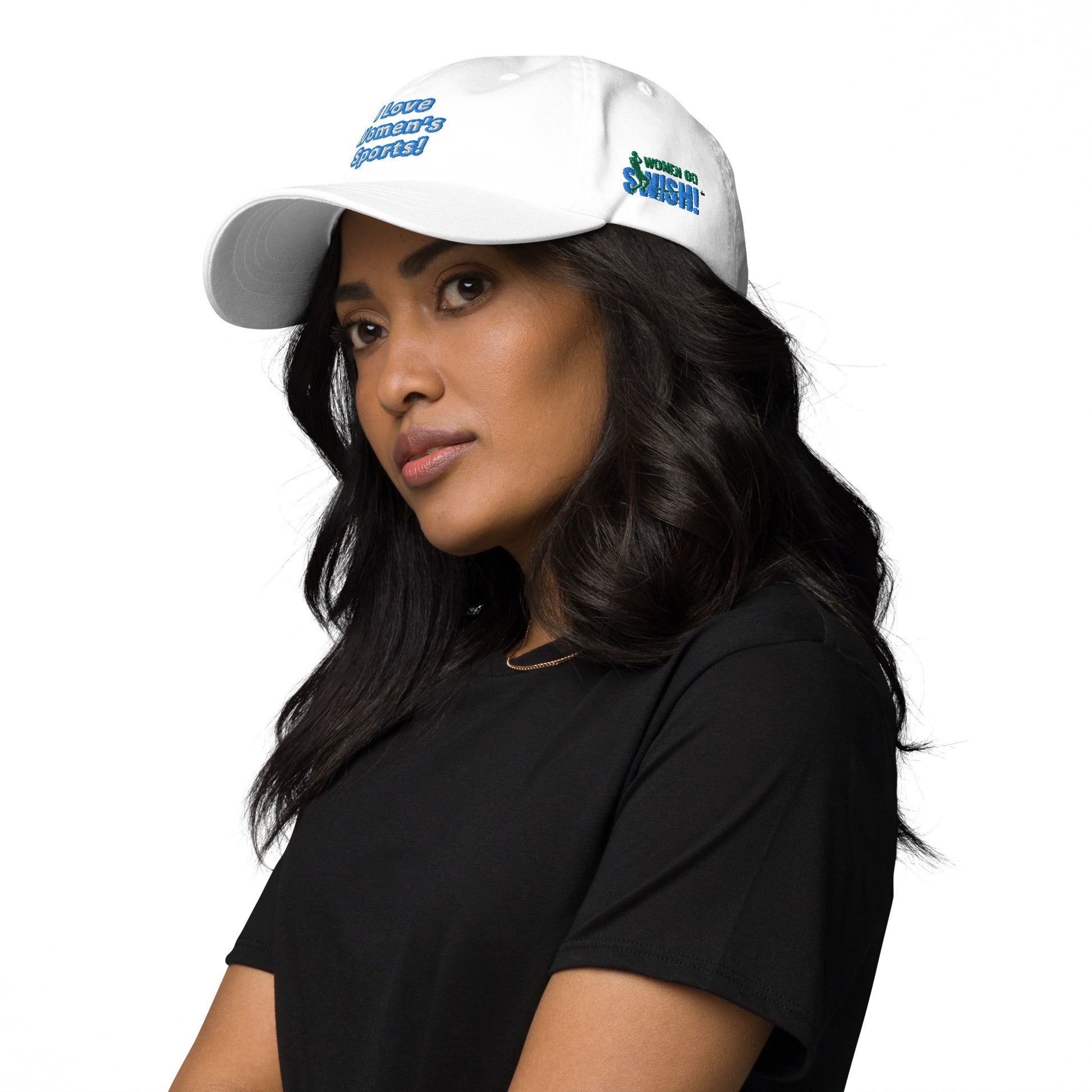 I Love Women's Sports Baseball Cap Some call it a Baseball Cap, we call it a Crown! The embroidered I Love Women's Sports Baseball Cap comes in various colors to match your style and sits on your head just like a crown, thanks to the adjustable strap. Tip