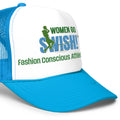 Women Go Swish Embroidered Trucker Hat Add a touch of fashion to your look with this stylish Women Go Swish embroidered foam trucker hat! Made with high-quality polyester and foam, it has a premium appearance and sensation. With an adjustable snap and mes